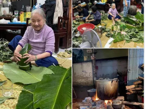 Bên nồi bánh chưng ngày Tết