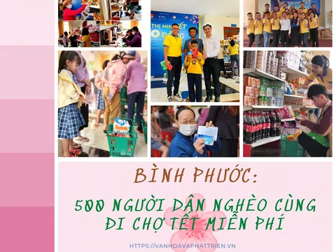 Bình Phước: 500 người nghèo cùng đi chợ Tết miễn phí