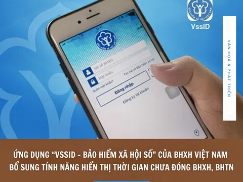 Ứng dụng “VssID - Bảo hiểm  gowin99  số” của BHXH Việt Nam  bổ sung tính năng hiển thị thời gian chưa đóng BHXH, BHTN