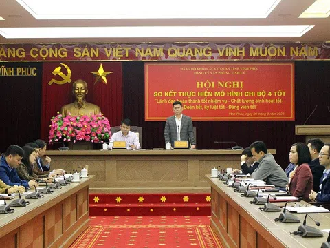 Đảng uỷ Văn phòng Tỉnh ủy Vĩnh Phúc với mô hình chi bộ “4 tốt”