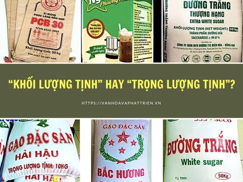 “Khối lượng tịnh” hay “Trọng lượng tịnh”?