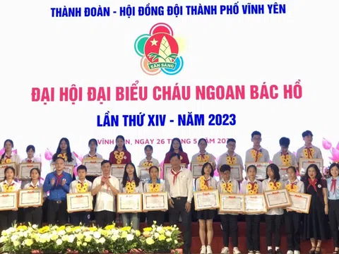 Vĩnh Phúc: Đại hội Đại biểu cháu ngoan Bác Hồ TP Vĩnh Yên lần thứ XIV, năm 2023