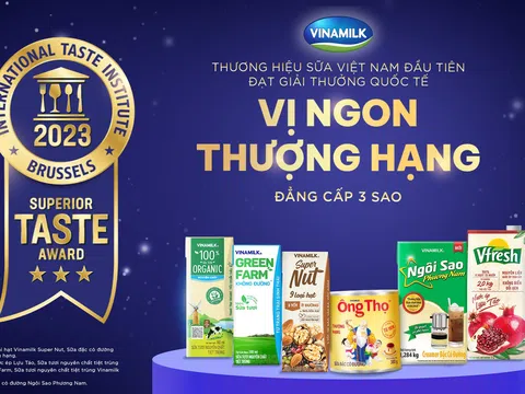 Vinamilk - Thương hiệu sữa Việt Nam đầu tiên có sản phẩm đạt 3 sao từ giải thưởng Superior Taste Award (vị ngon thượng hạng)