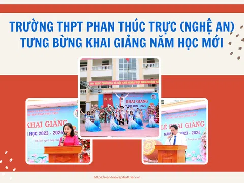 Trường THPT Phan Thúc Trực (Nghệ An) tưng bừng khai giảng năm học mới