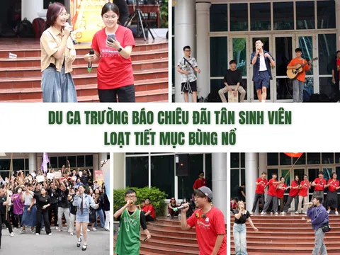 Du ca trường Báo chiêu đãi tân sinh viên loạt tiết mục bùng nổ