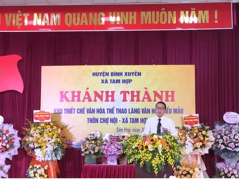 Vĩnh Phúc: Thêm khu thiết chế  gowin99 
 kiểu mẫu Làng Chợ Nội, xã Tam Hợp (Bình Xuyên) vào hoạt động