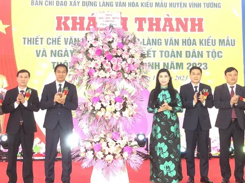 Vĩnh Phúc: Khánh thành khu thiết chế  gowin99 
 kiểu mẫu làng Hệ (Vĩnh Thịnh - Vĩnh Tường) cũng là Ngày hội đại đoàn kết toàn dân tộc