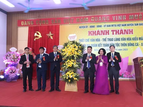 Vĩnh Phúc: Niềm vui khánh thành 4 khu thiết chế làng  gowin99 
 kiểu mẫu ở Tam Đảo kết hợp với ngày hội Đại đoàn kết toàn dân tộc