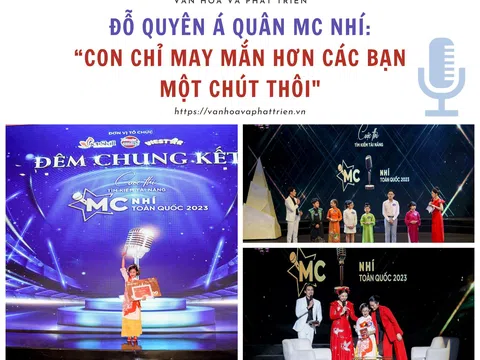 Đỗ Quyên Á quân MC nhí: “Con chỉ may mắn hơn các bạn một chút thôi"