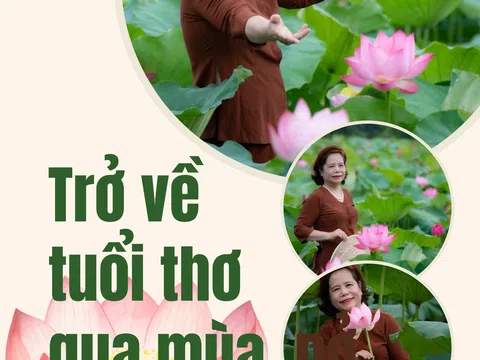 Trở về tuổi thơ qua mùa sen nở