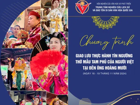 Liên hoan Thực hành Tín ngưỡng thờ Mẫu Tam phủ của người Việt tại đền Ông Hoàng Mười diễn ra từ ngày 18 - 19/11/2024