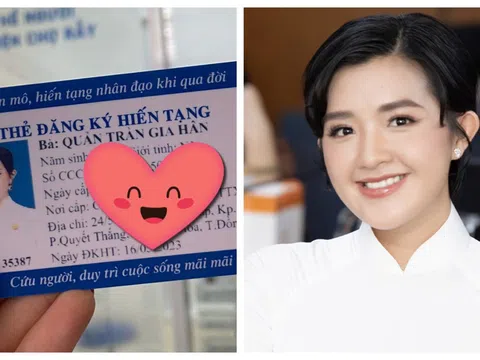 Á hậu Quản Hân đăng ký hiến tạng cho y học dịp đón tuổi mới