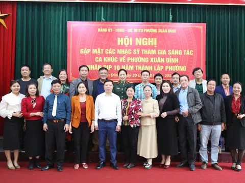 Hà Nội: Phường Xuân Đình gặp mặt các nghệ sĩ, nhạc sĩ tham gia sáng tác ca khúc nhân kỷ niệm 10 năm thành lập phường