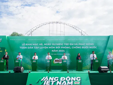 Nestlé MILO đồng hành cùng Lễ phát động toàn dân tập luyện môn bơi phòng, chống đuối nước năm 2024