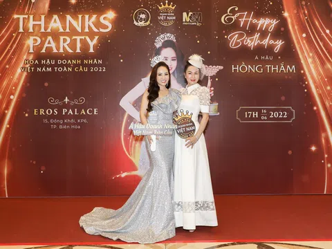 Hoa hậu Võ Thị Ngọc Giàu phong cách sang trọng trong đêm tiệc Thanks Party Á hậu Hồng Thắm